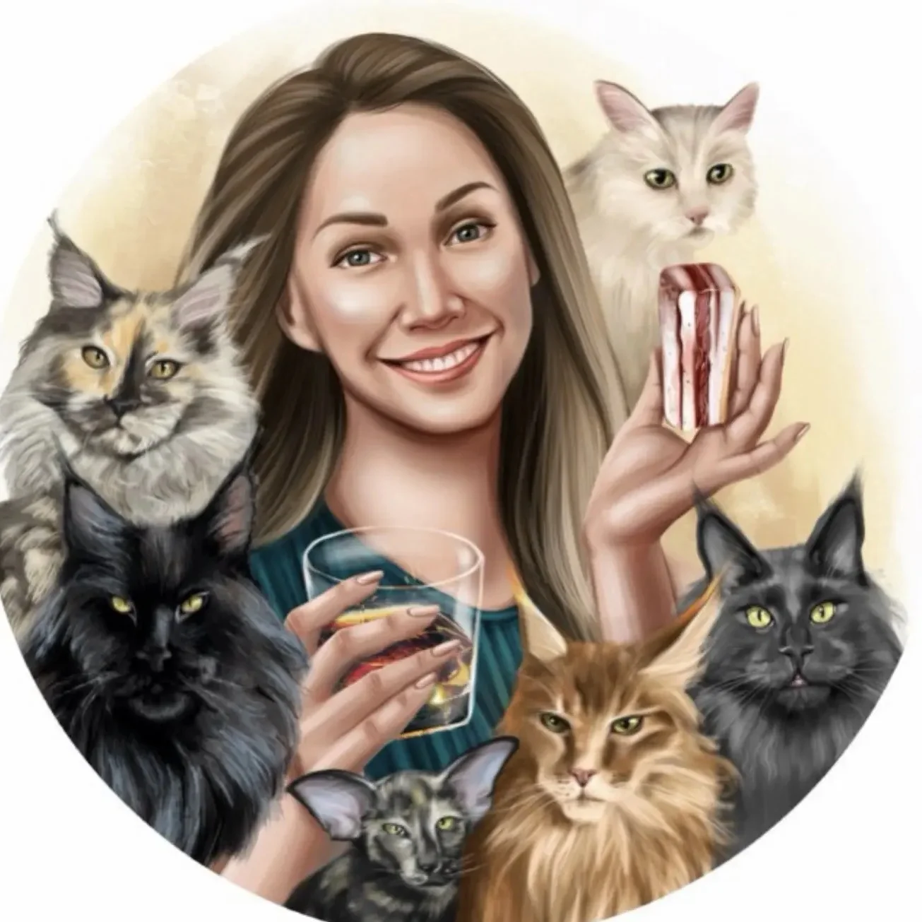 ЛАНА, САНЯ и 6 котов со Львом